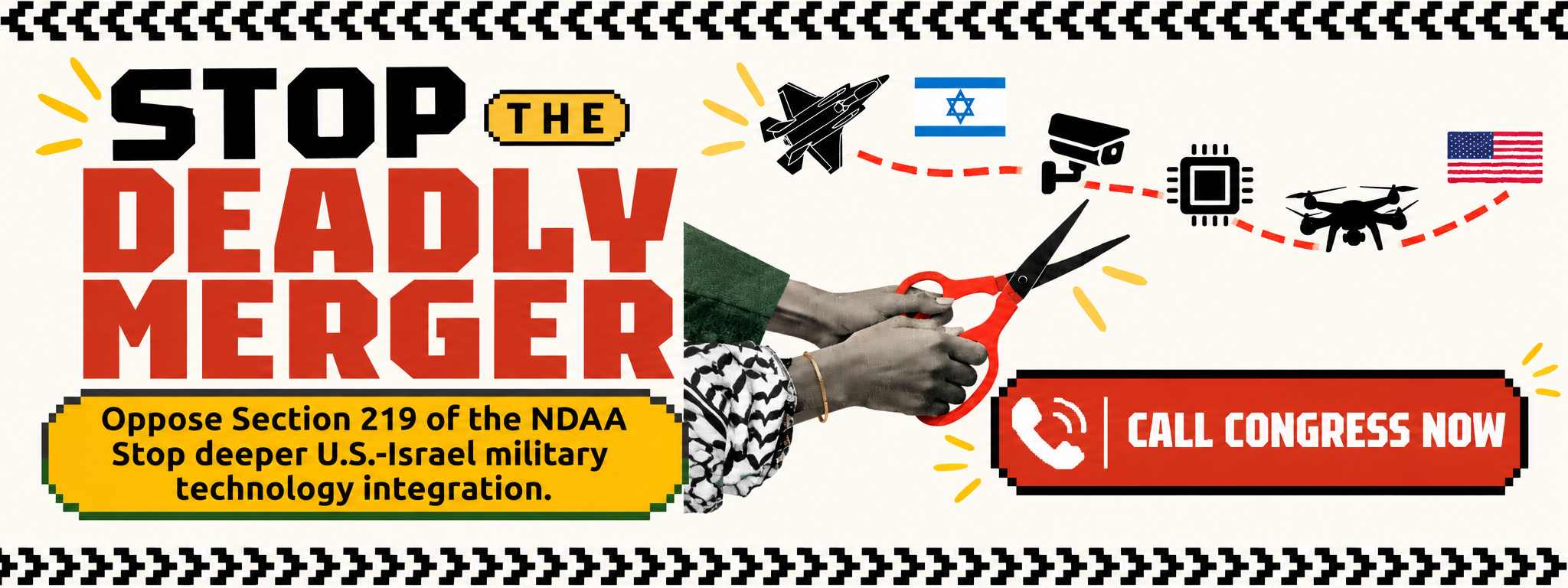 CALL CONGRESS: Block the Bombs. Stop the Deadly U.S.-Israel Military Merger. 
