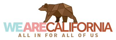 "We are California" text next to the California state bear