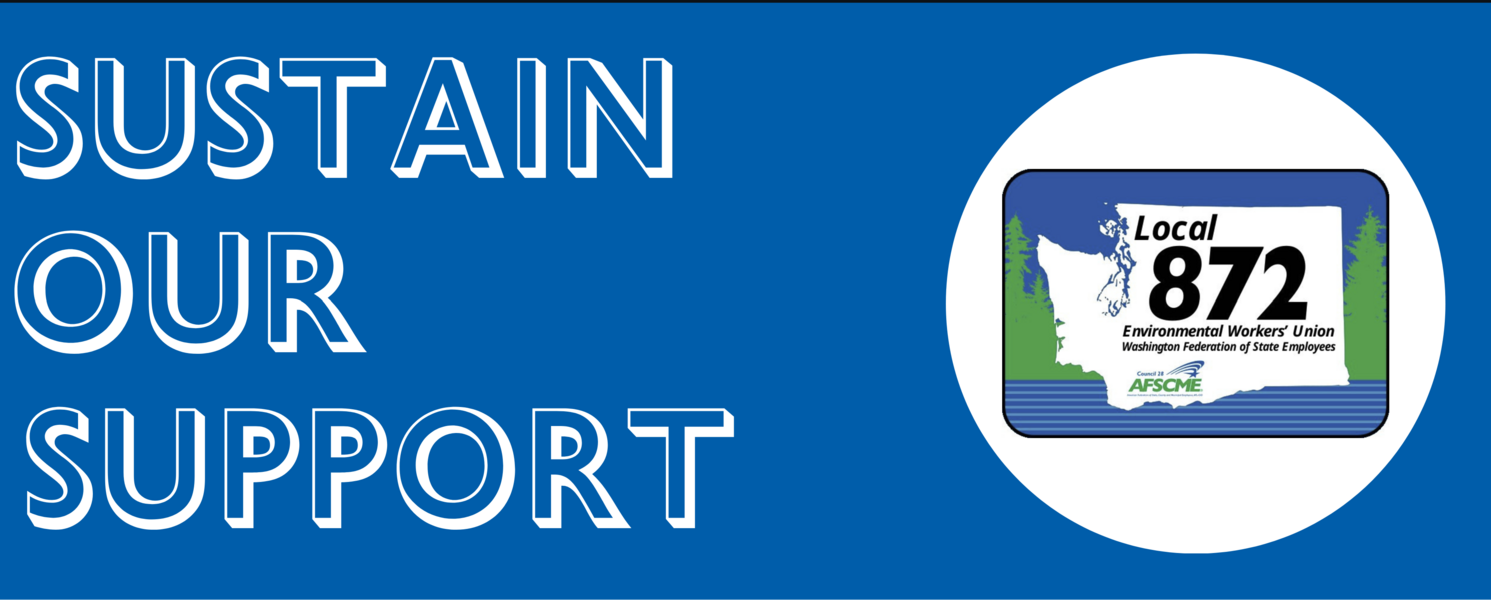 WFSE Local 872 Sustain Our Support banner