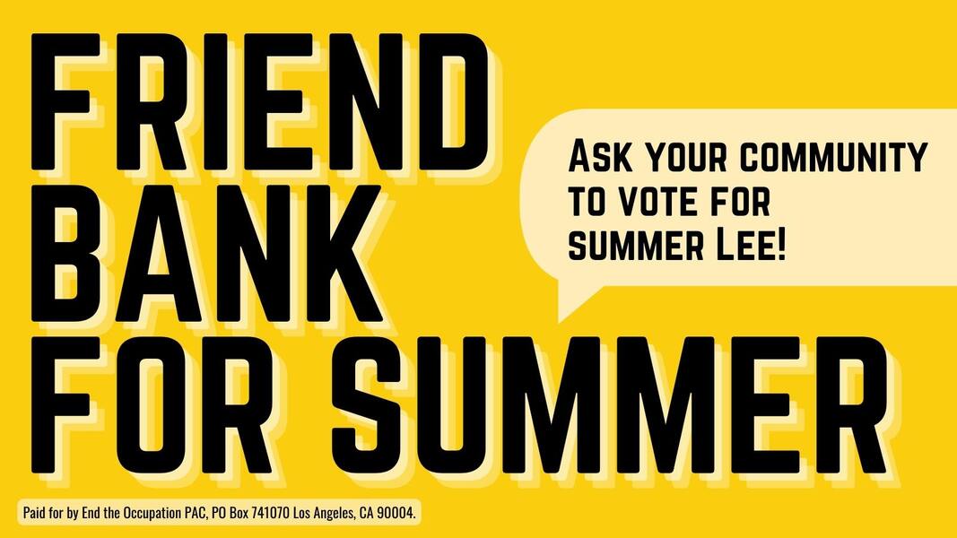 Friend Bank for Summer: Ask your community to vote for Summer Lee!