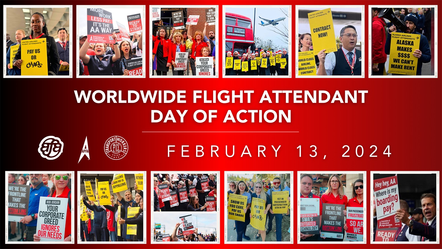 Worldwide Flight Attendant Day of Action - Feb. 13