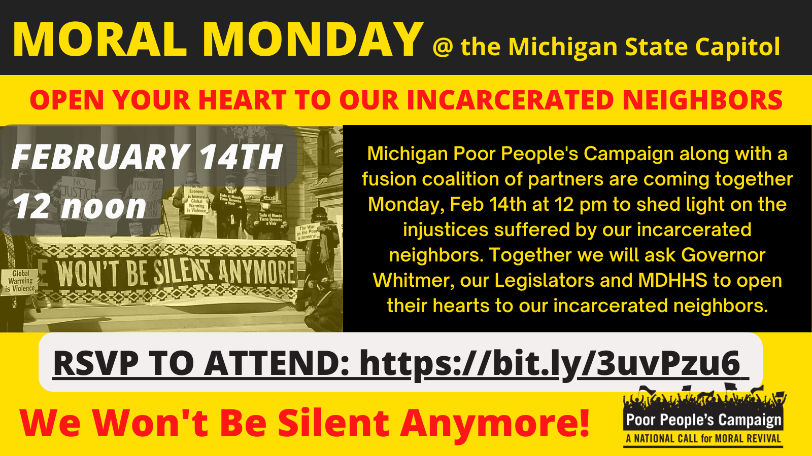 Moral Monday Feb 14th, 12 noon, Lansing MI - State Capitol