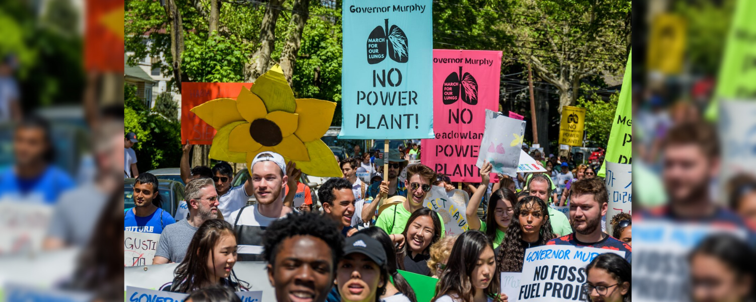 Crowd at a climate march