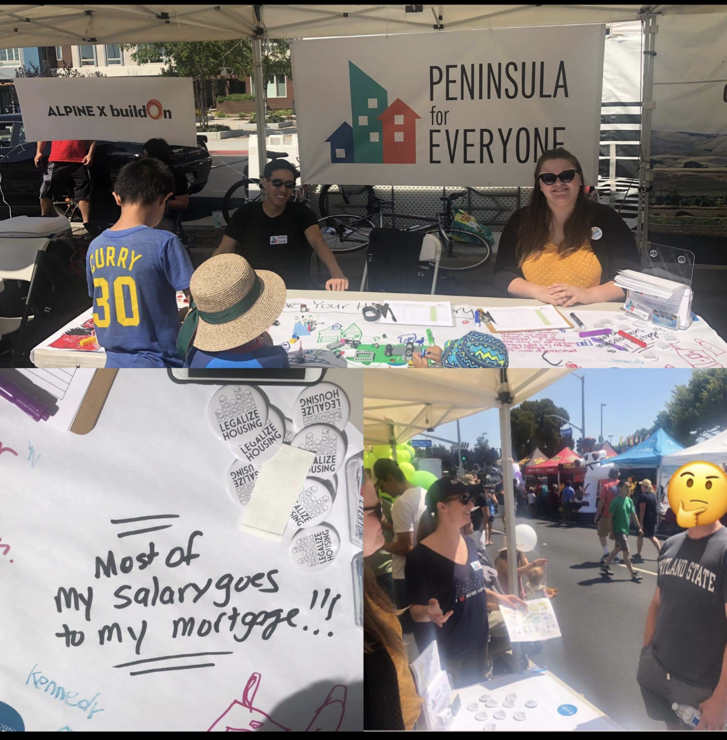 P4E Volunteers tabling at Summer Days