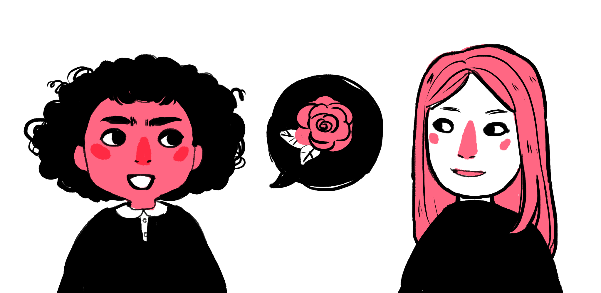 	 person talking to another person about socialism, with a rose as the symbol of their conversation 