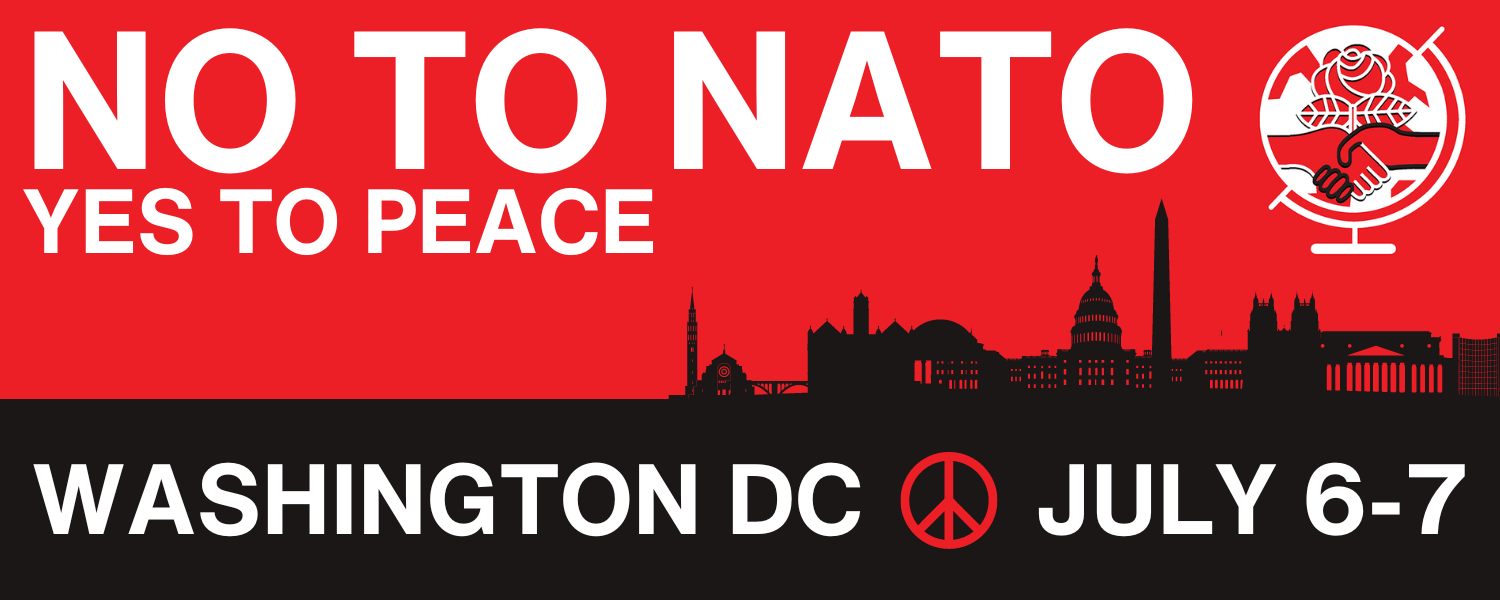 NO TO NATO YES TO PEACE SUMMIT AND RALLY