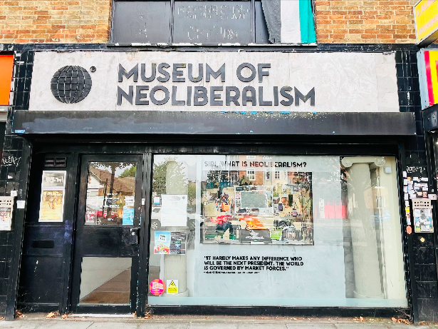 Store front of a building - Museum of Neoliberalism