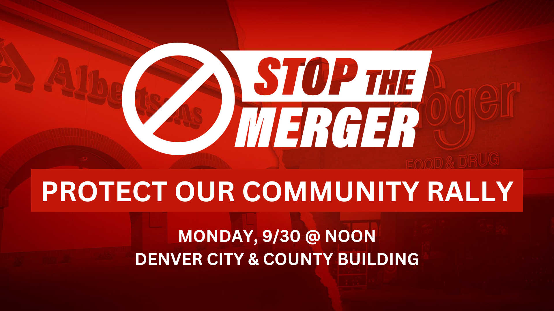 Stop the Merger Rally September 30 @ 12PM
