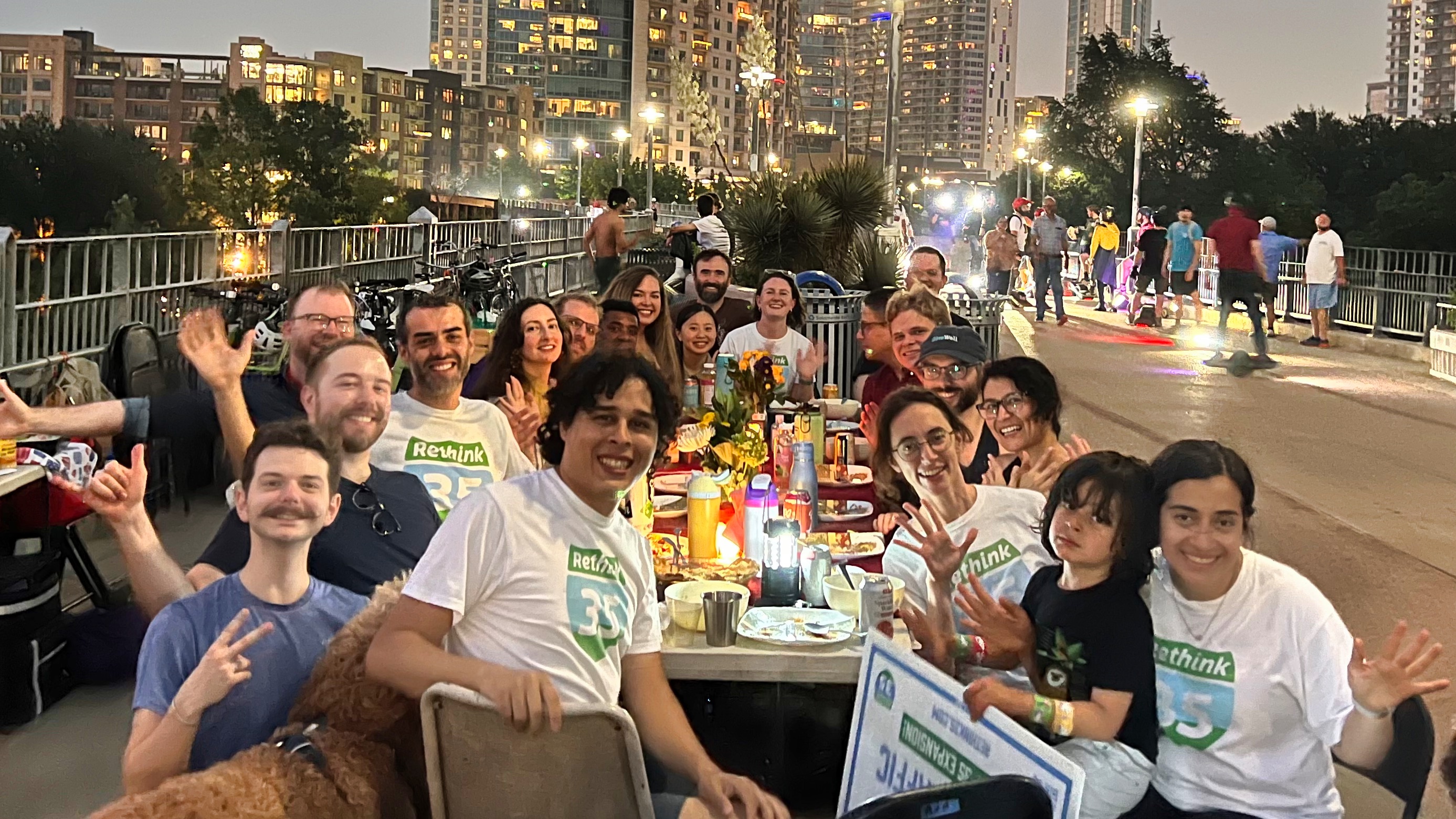 Rethink35 at celebration potluck