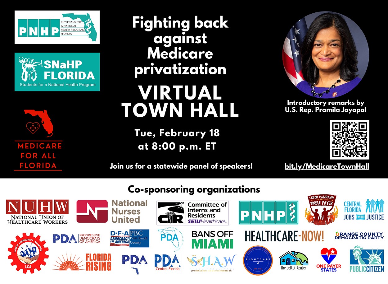 Event image 2025 Florida Fighting Medicare Privatization Town Hall on February 18, 8 p.m. ET