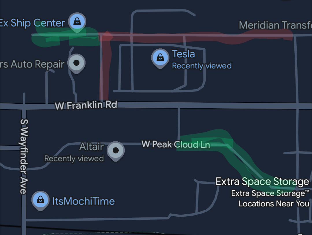 Parking instructions