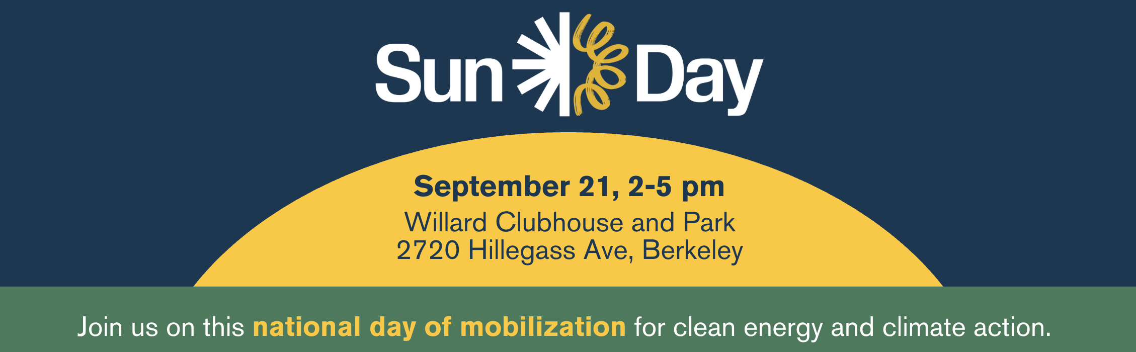 Sun Day Berkeley Community Celebration Banner
