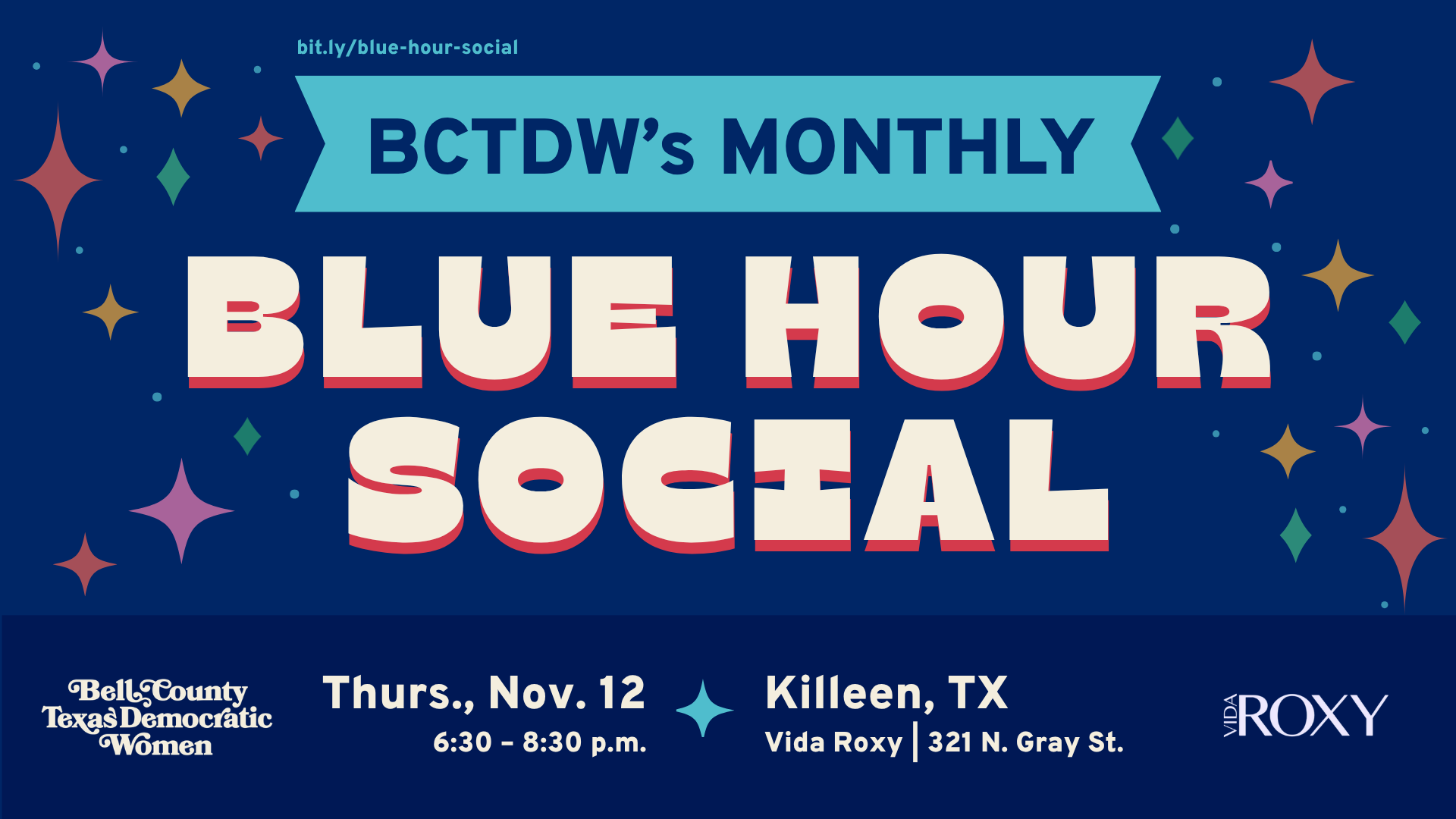 BCTDW November Blue Hour Social | Nov. 12 at 6:30 p.m. | Killeen, TX