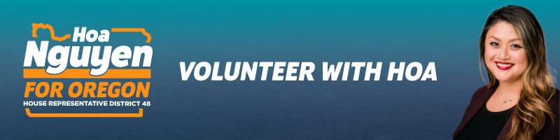 Logo + Hoa's Photo + "Volunteer for Hoa"