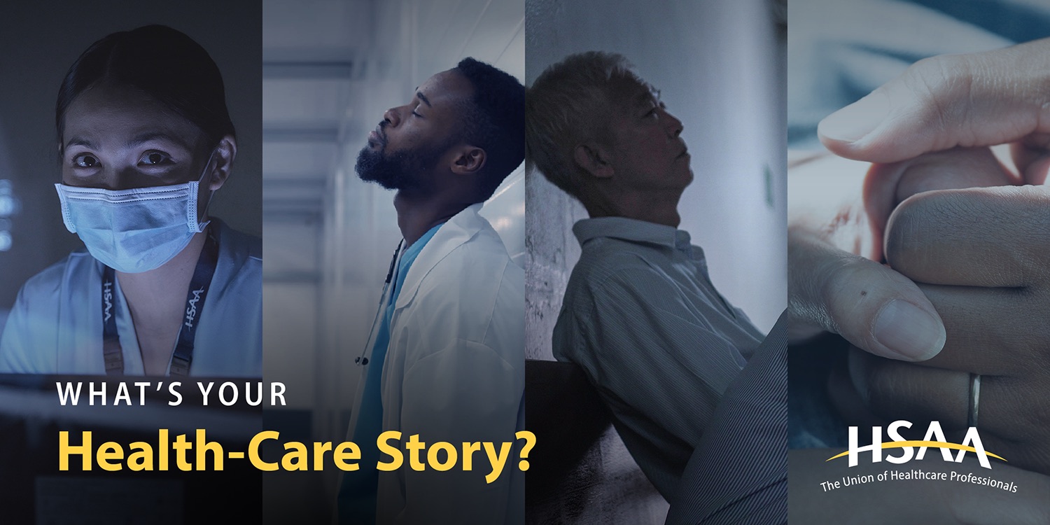 various tired healthcare workers