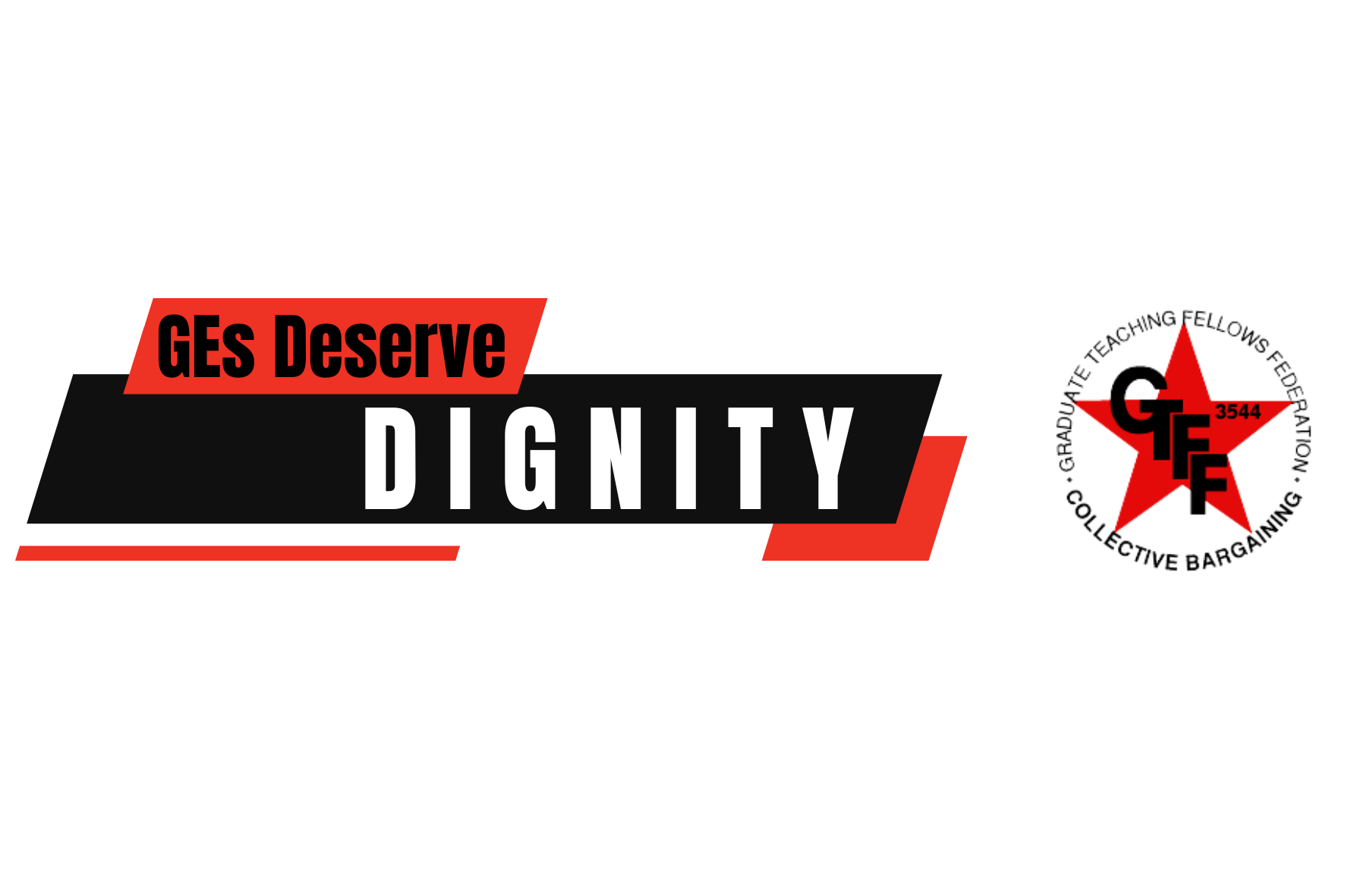 GE's Deserve Dignity & GTFF Logo
