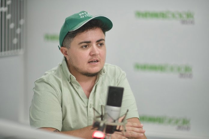 Mina Jack talking on the radio