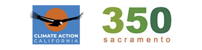 logos of CAC and 350 Sacramento