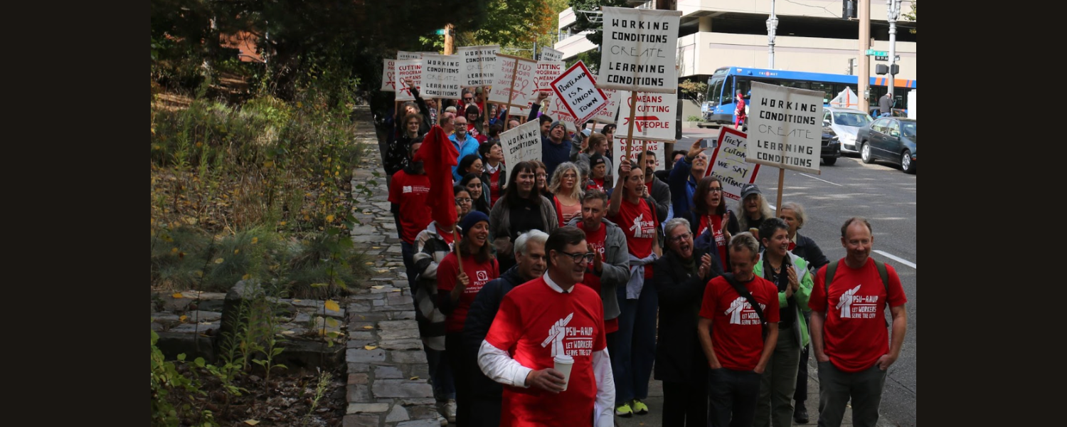 PSU-AAUP Members Marching Together