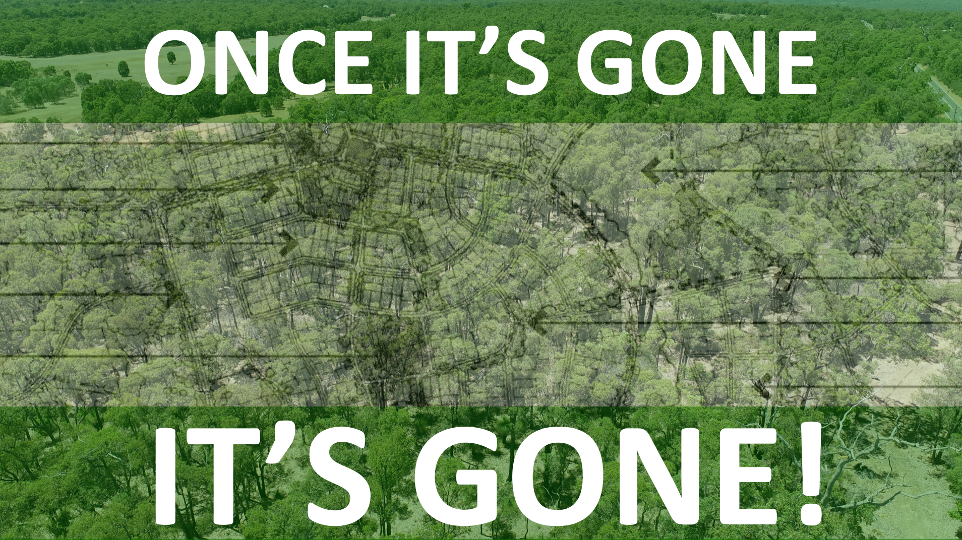 Once it's gone, it's gone