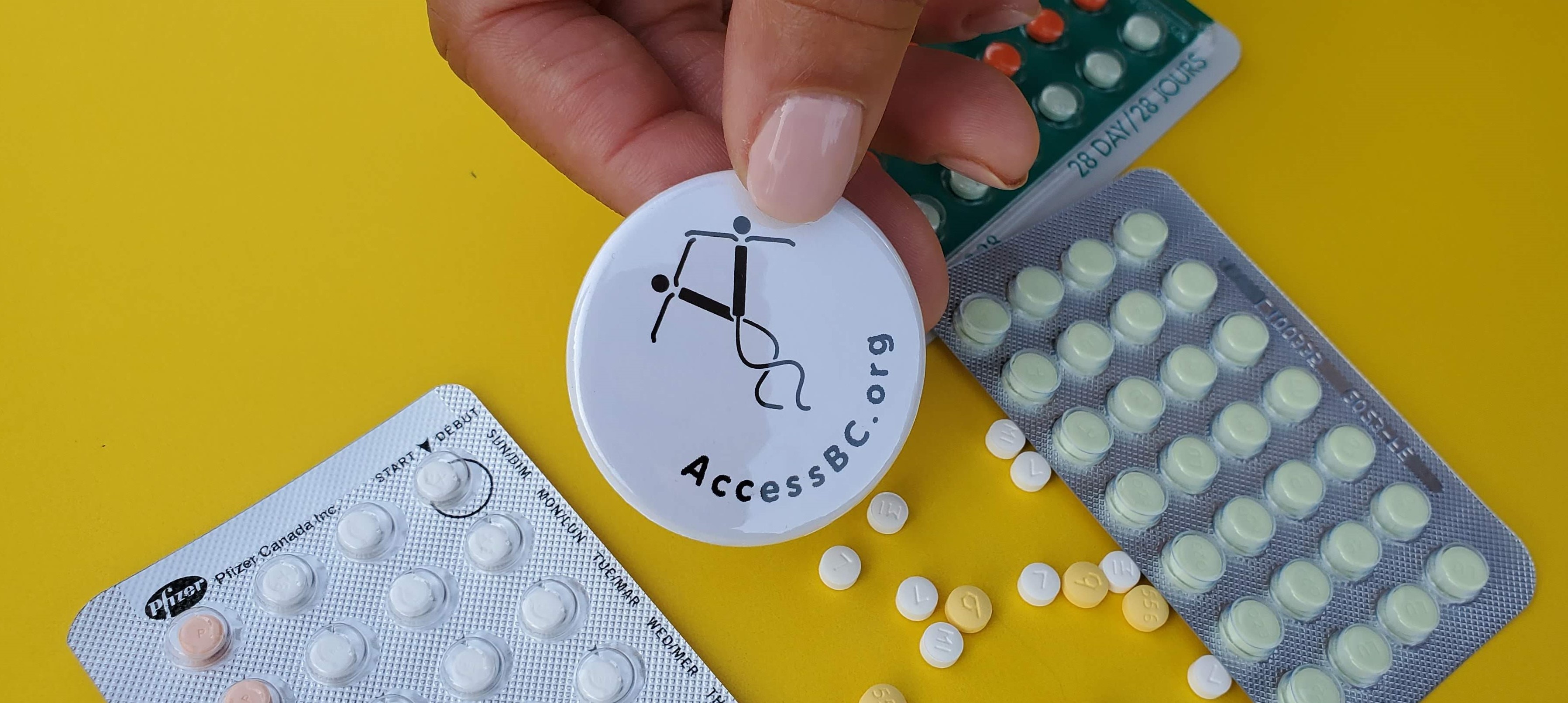 AccessBC Campaign button with contraception