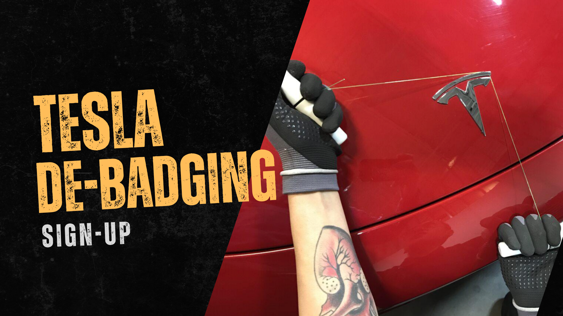 tesla de-badging sign-up