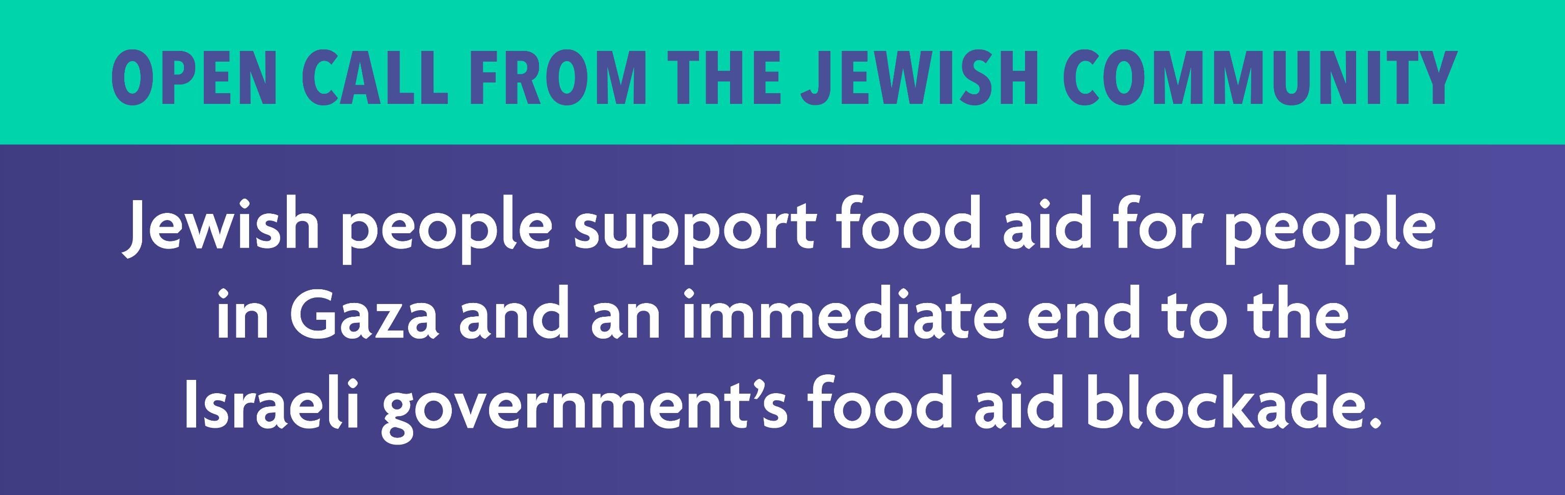 Jews for Food Aid for People in Gaza