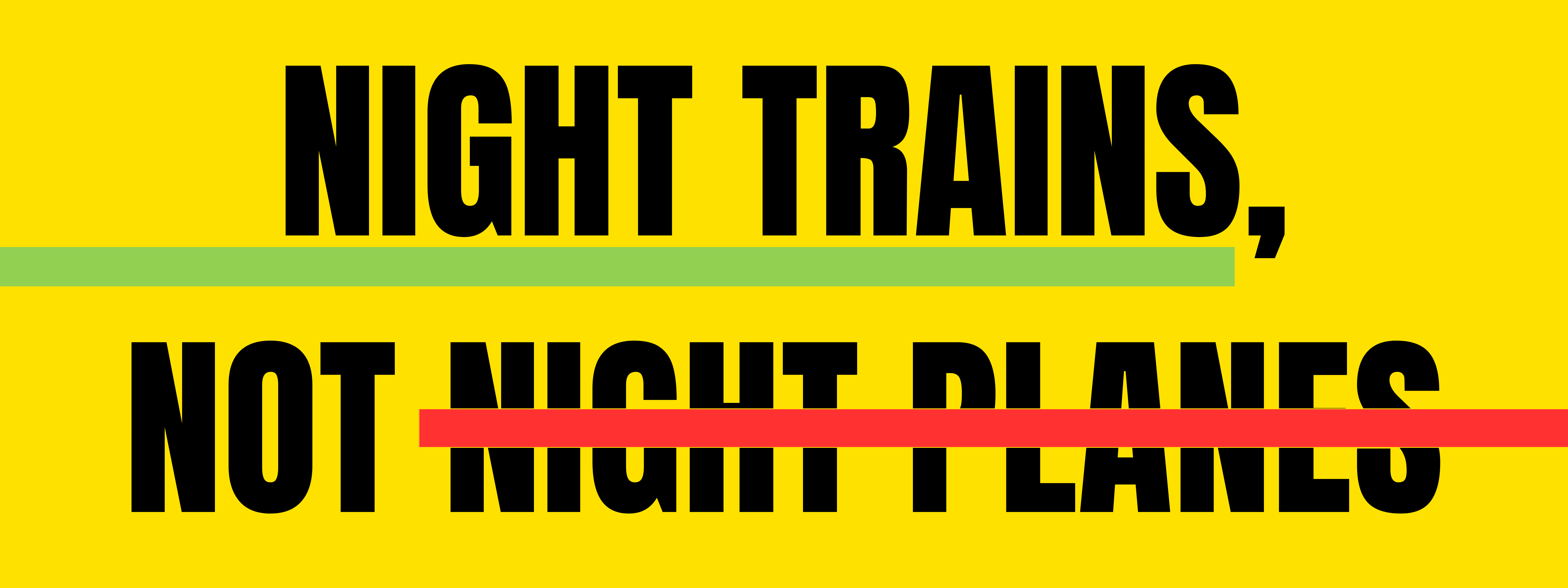 Night trains, not night planes