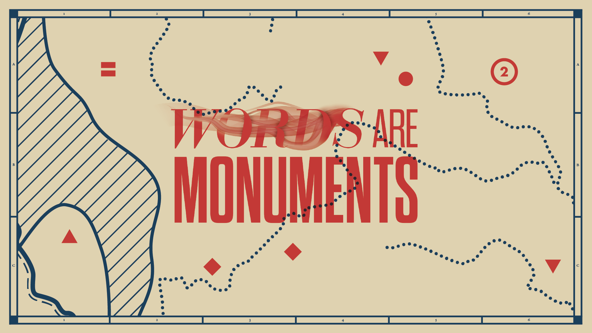 Logo for the "Words Are Monuments" campaign to re-Indigenize National Park place names
