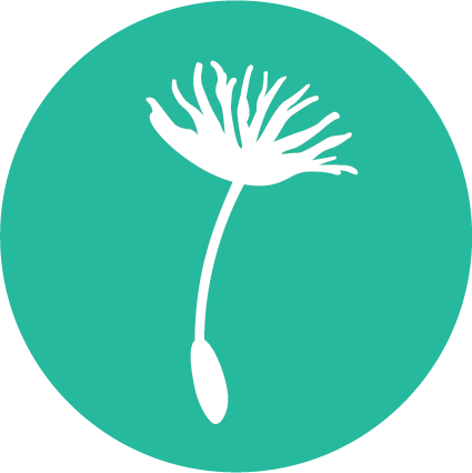 The NEC logo, the outline of a dandelion in a teal circle.