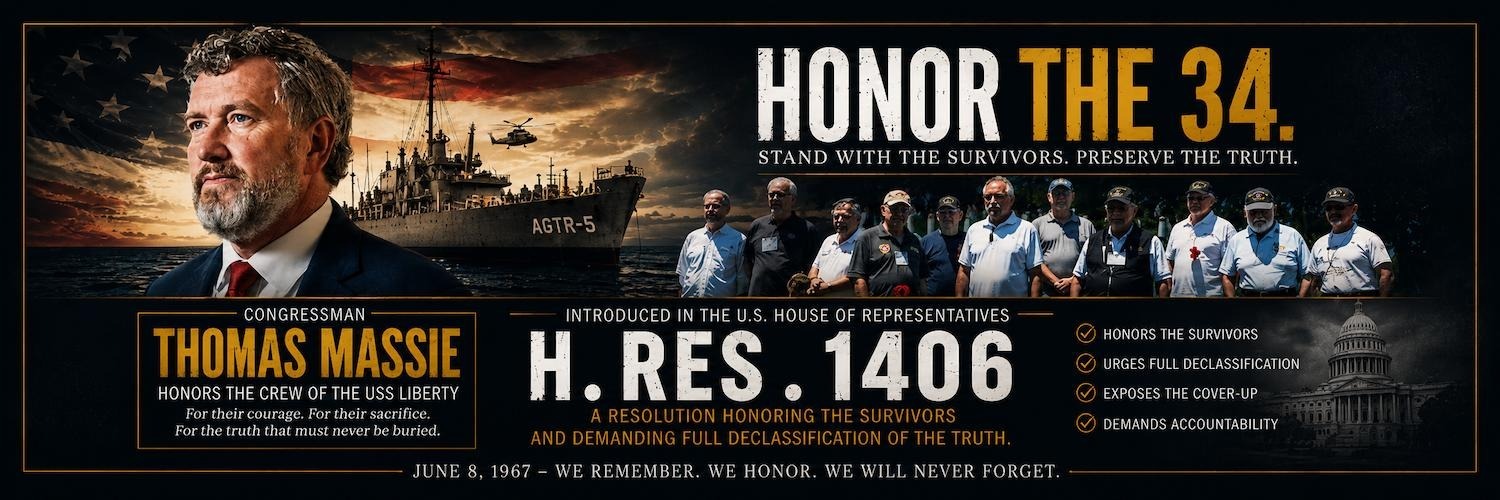 Congressman Thomas Massie Honors the USS Liberty Veretrans