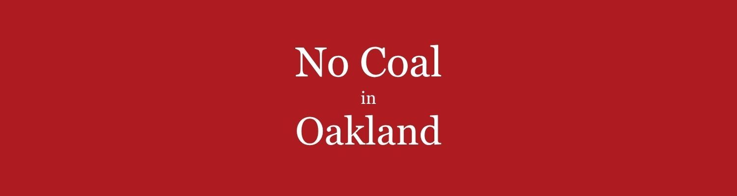 No Coal in Oakland Banner