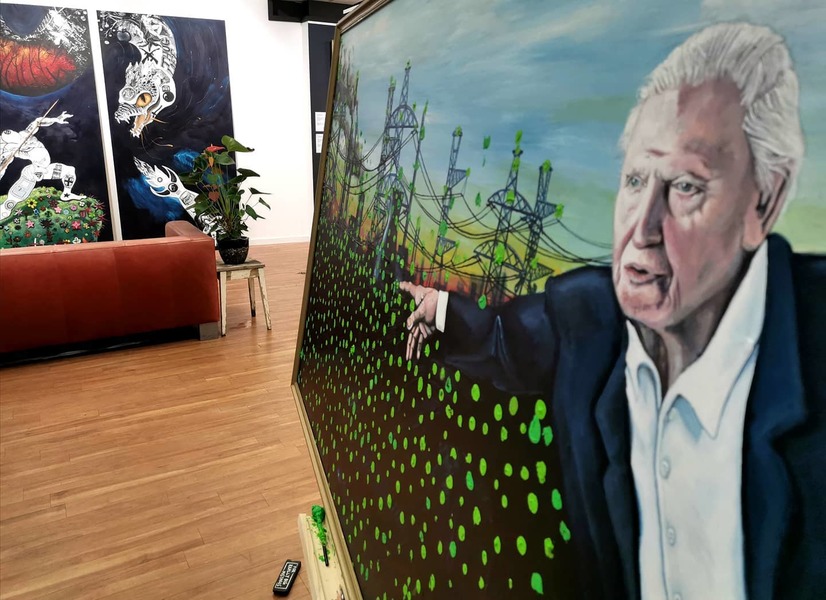 On this artwork 'David Attenborough Rewilds The World' have contributed over 1.250 people to state that every individual action to change climate change for the better counts.