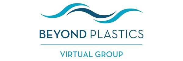 Beyond Plastics Virtual Group banner with waves