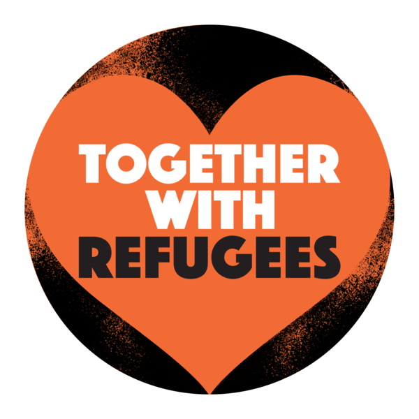 together with refugees orange heart logo 