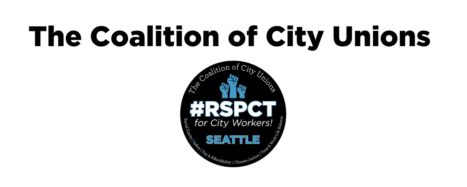 This is a banner image that reads, "The Coalition of City Unions" and pictures the CCU action sticker.