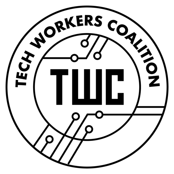 Circuit Board logo with text "Tech Workers Coalition"
