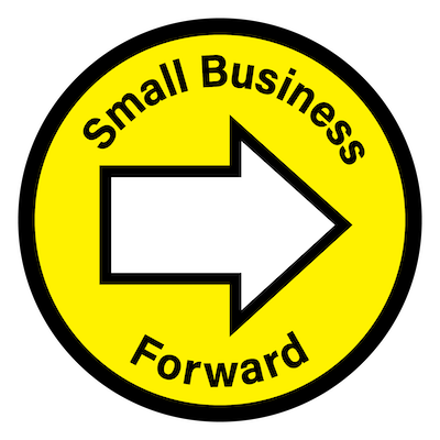 Small Business Forward with arrow pointing forward