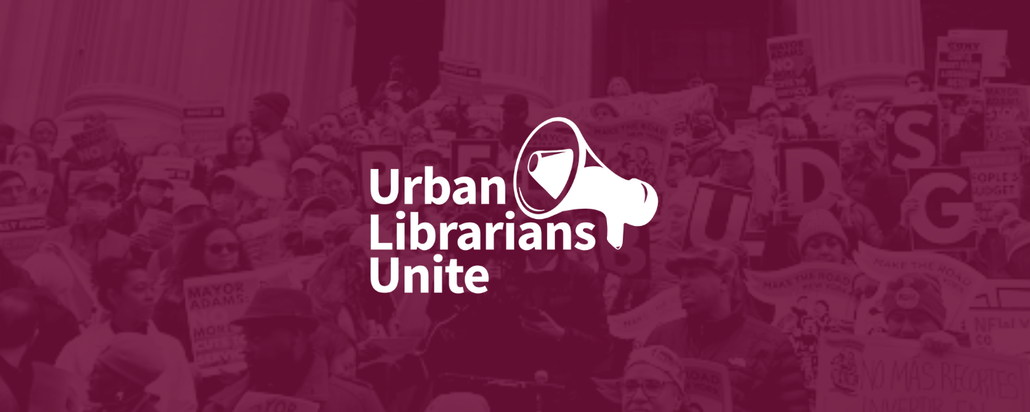 header image, ULU Logo over an image of a rally on the steps of the Tweed Courthouse