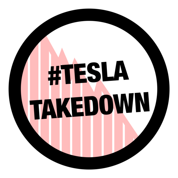 #TeslaTakedown logo