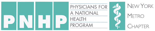 Bright teal PNHP NY Metro Logo