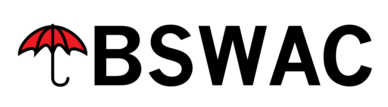 BSWAC with a logo of a red umbrella