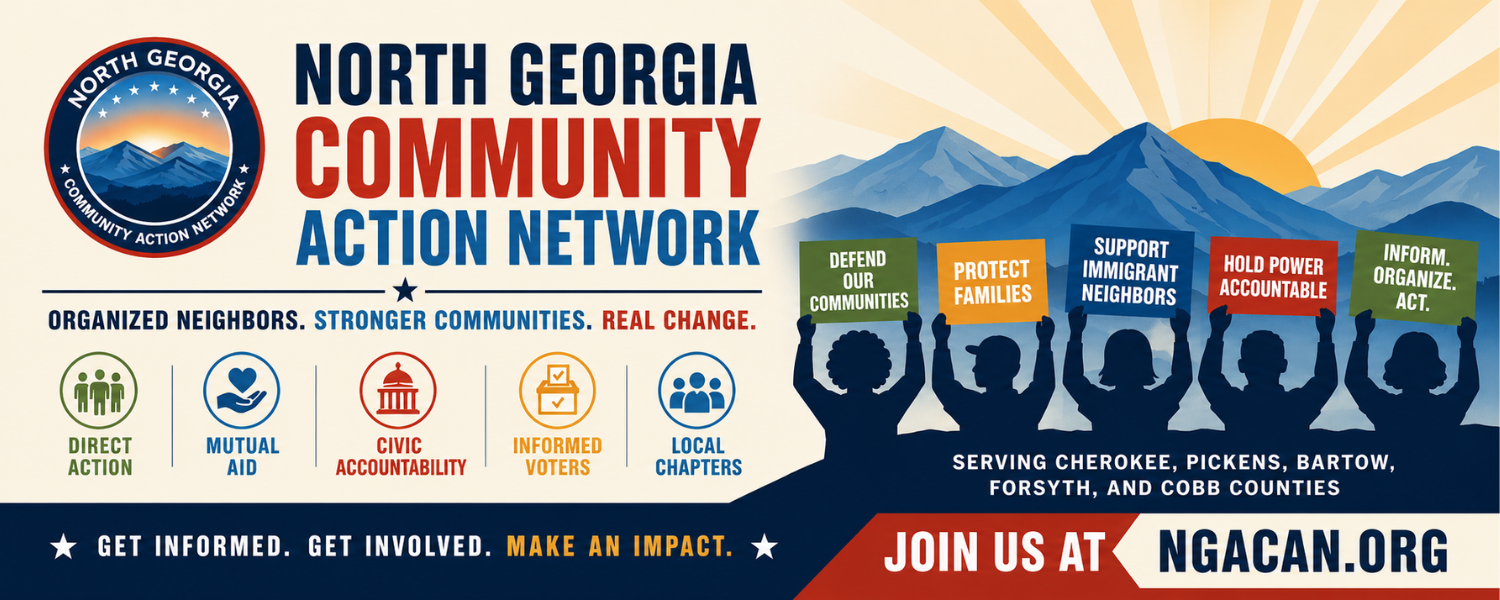 Indivisible Woodstock Community Action Network Logo