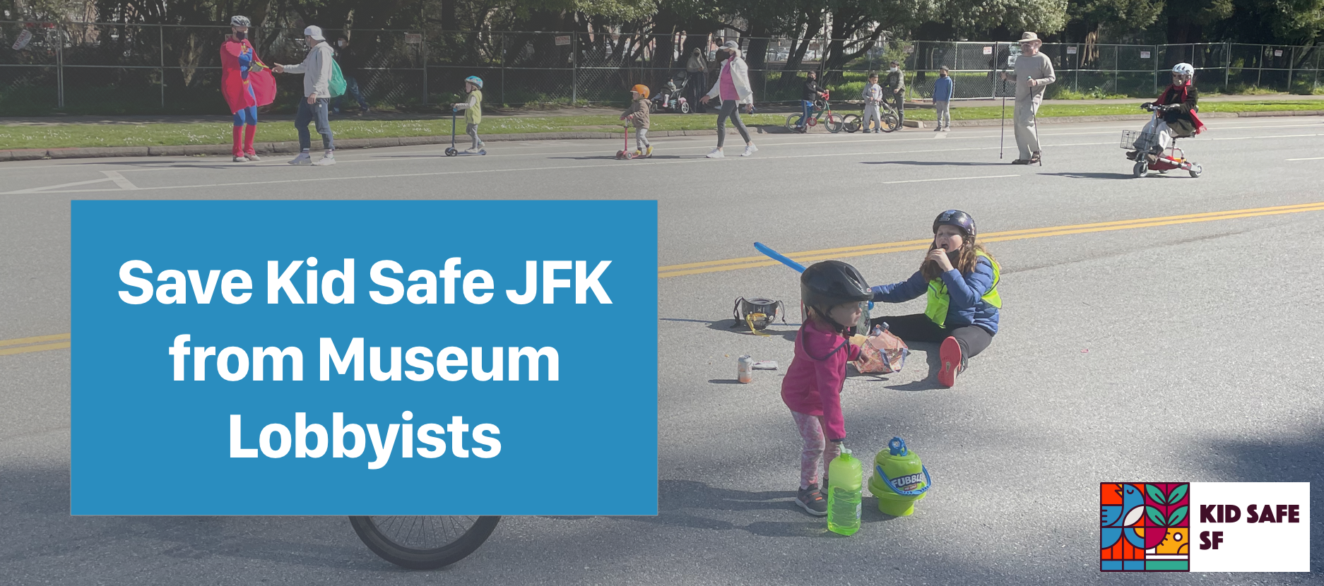 Kids playing safely on JFK without cars