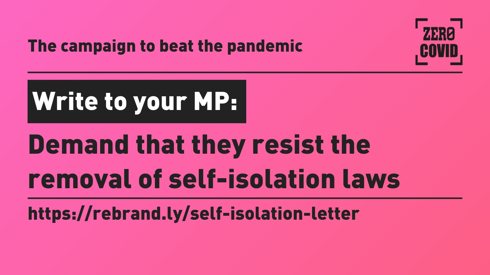 A banner with the basic information about this campaign
