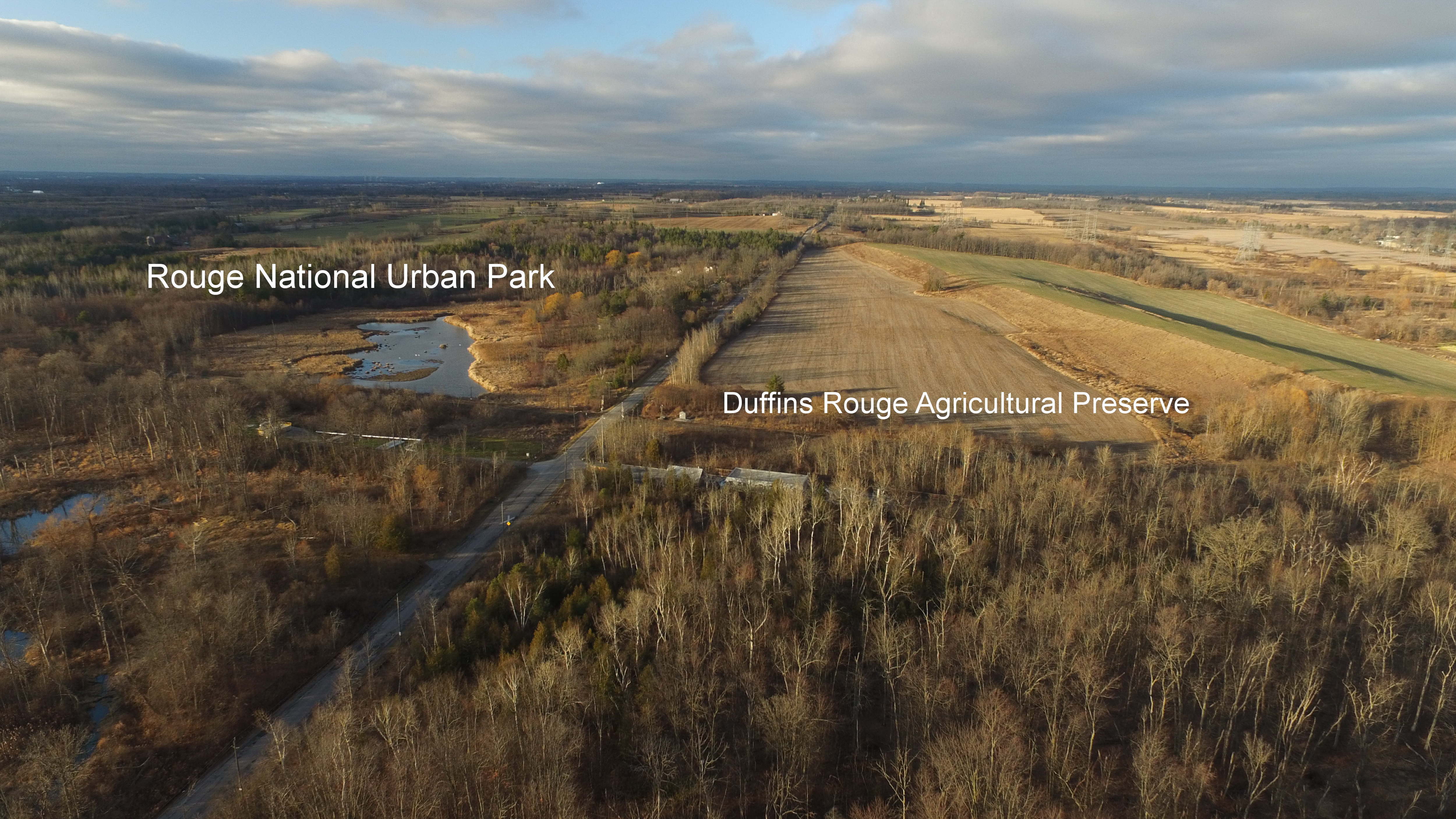 Image of Rouge National Urban Park side by side with Duffins Rouge Agricultural Preserve