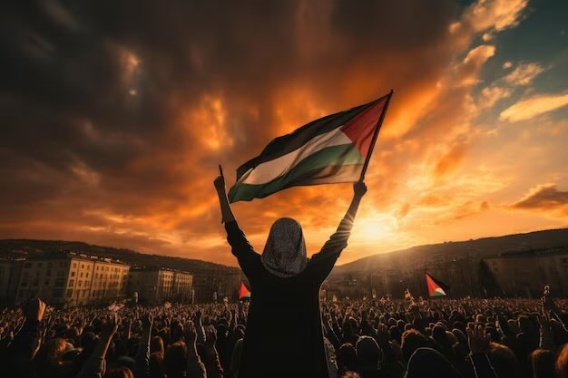 Photo of Palestinian protest