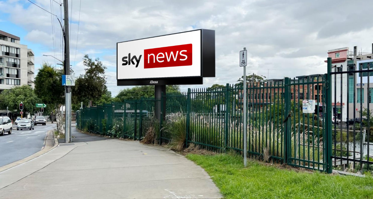 proposed billboard shown to scale