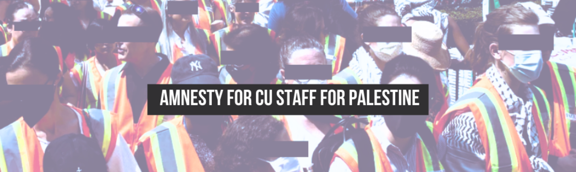 AMNESTY FOR CU STAFF FOR PALESTINE