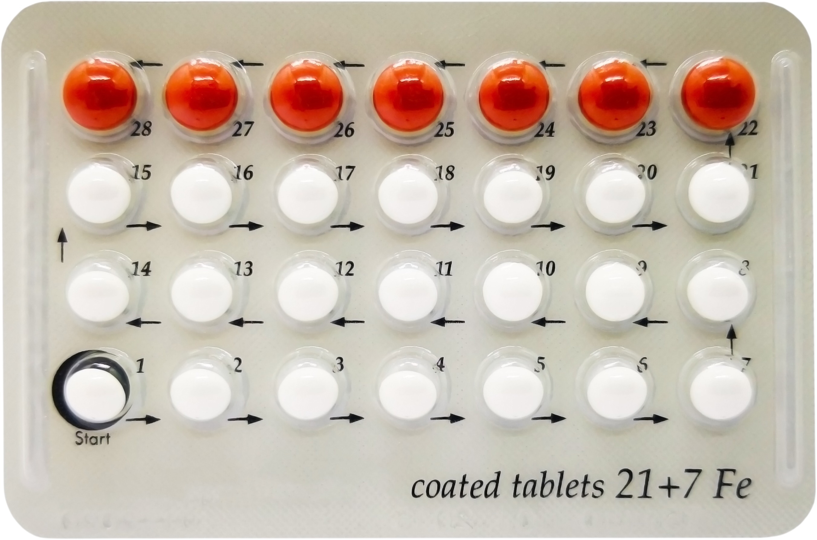 Pack of birth control